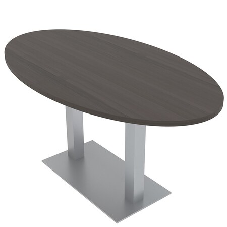 Skutchi Designs 33.5 in W, 69.5 in L, 29 in H, Engineered Wood Top, Brown HAR-OVL-34x70-DOU-XD1025